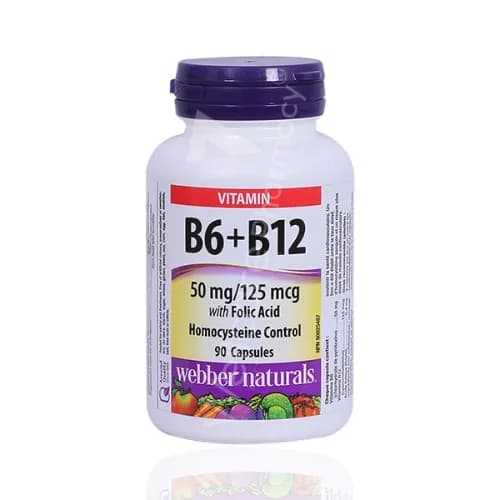 Webber Natural Vitamine B6+B12 50Mg/125Mcg Capsule 1X90'S