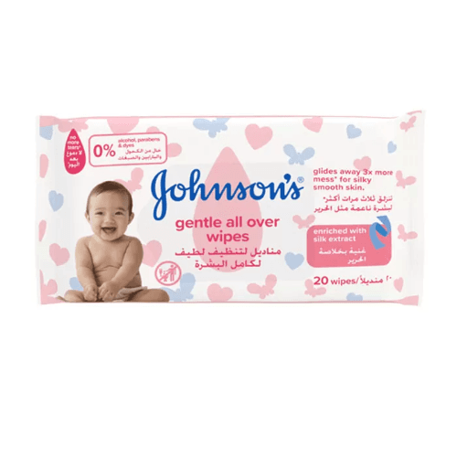 Johnson'S Gentle All Over Wipes - 20'S