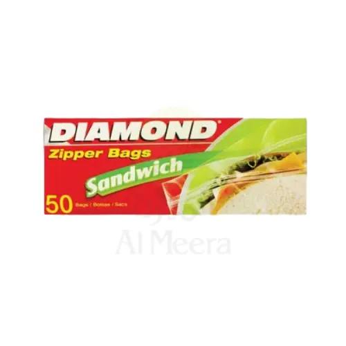 Diamond Sandwich Zip. Bags 50