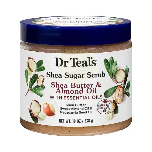 Dr.Teals Body Scrub Sugar Shea Butter & Almond Oil 538G