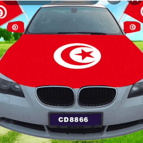 Car Hood Flag Set Tunisia