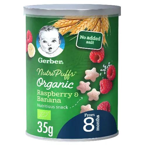 Gerber Nutri Puff Raspbery&Banana 35G