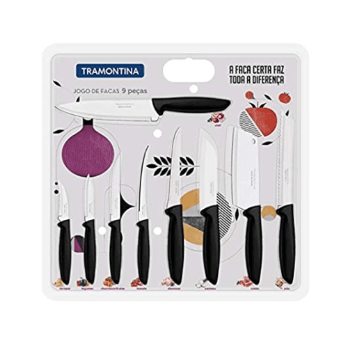 Tramontina 9pcs Knife Set Black Plenus