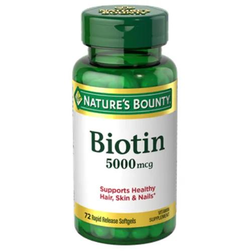 Nature's Bounty Biotin 5000 Mcg 72 Pieces