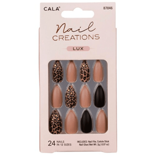 Cala Nail Creations Cheetah 24 Pieces Nail Kit