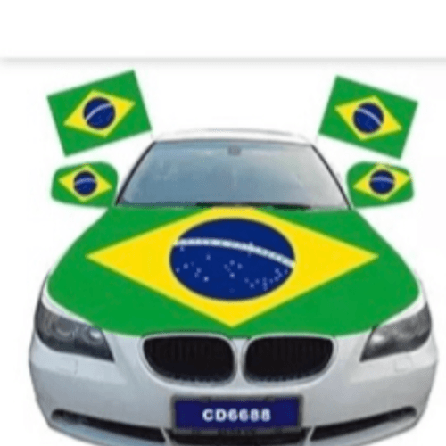 Car Hood Flag Set Brazil