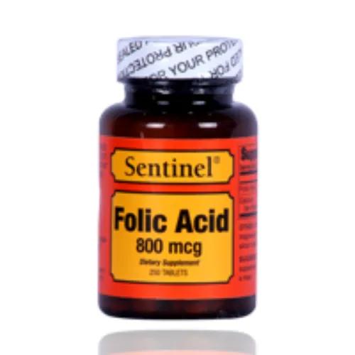 Sentinel Folic Acid 800 Mcg Tablets 250`s