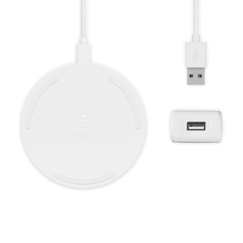 Belkin 10w Fast Wireless Charging Pad W/ MUSB Cable - White