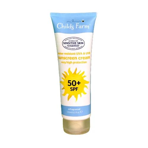 Childs Farm Lotion Sun Cream Spf50+ Fragrance-Free 125Ml