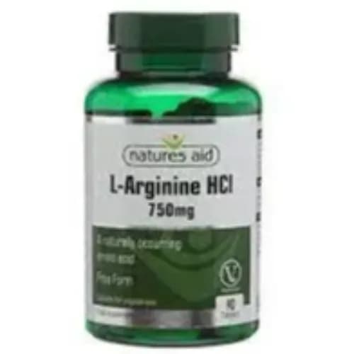 Natures Aid L-Arginine Hcl 750Mg 90S