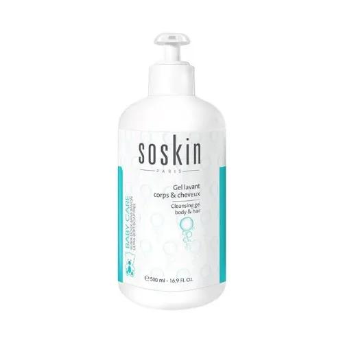 Soskin Baby Care Cleansing Gel Body And Hair 500 Ml