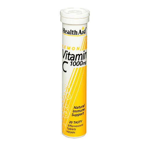 Health Aid Vitamin C Lemon Effervescent 1Gm Tabs 20S 