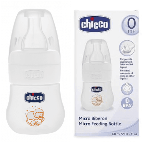 Chicco Micro Feeding Bottle 0 Month Plus - 60 Ml