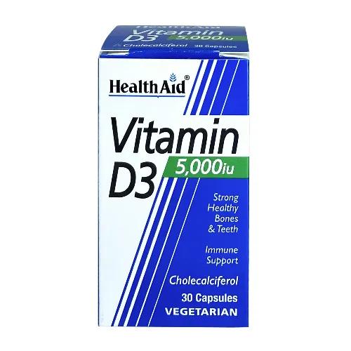 Health Aid Vitamin D3 5000 Iu Caps 30S 