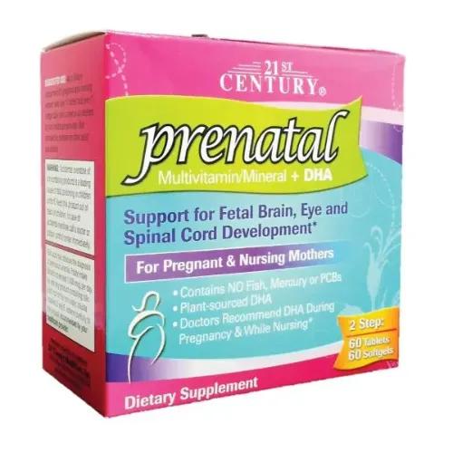 21St Century Prenatal + Dha Tablets 60 + 60 Pieces