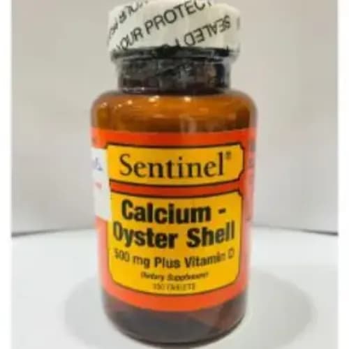 Sentinel Calcium Oyster Shells 500 Mg Plus Vitamin D 100S