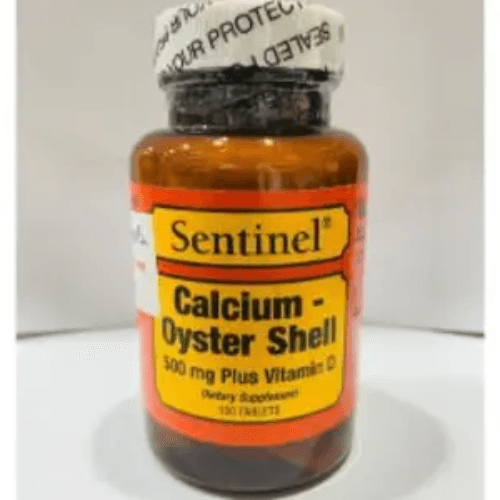 Sentinel Calcium Oyster Shells 500 Mg Plus Vitamin D 100S