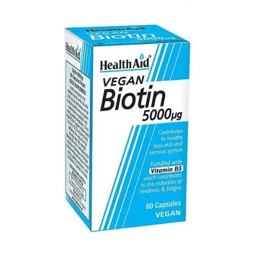 Health Aid Biotin 5000 Mcg 60 Capsules 