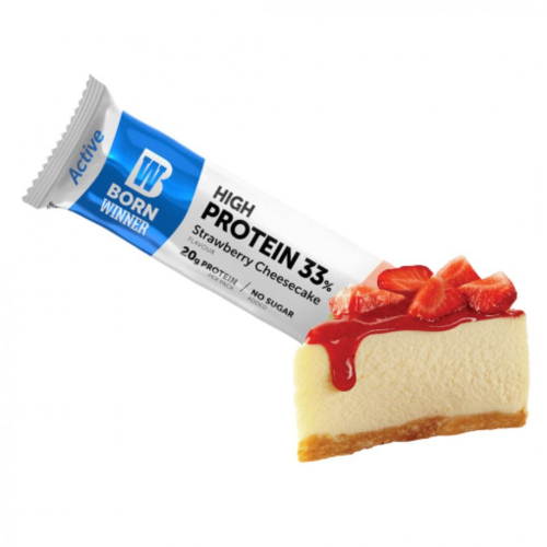 Born Winner Active Protein Bar (Strawberry Cheesecake) - 30Gm