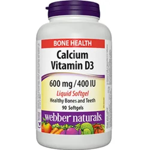 Webber Naturals Calcium 600Mgvitamin D3 400 Iu 90 Pieces