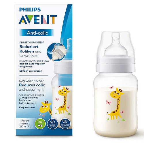 Avent Scf821/12 Anti-Colic Botl Giraffe 1M+ 260Ml