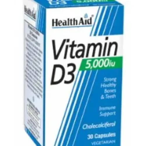 Health Aid Vitamin D3 5000 Iu Caps 30S 