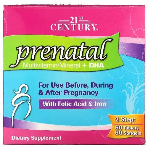 21St Century Prenatal + Dha Tablets 60 + 60 Pieces