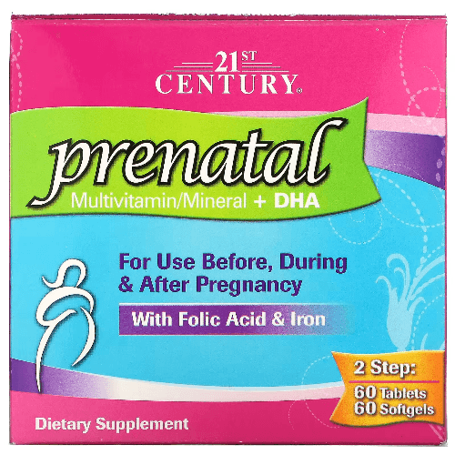 21St Century Prenatal + Dha Tablets 60 + 60 Pieces