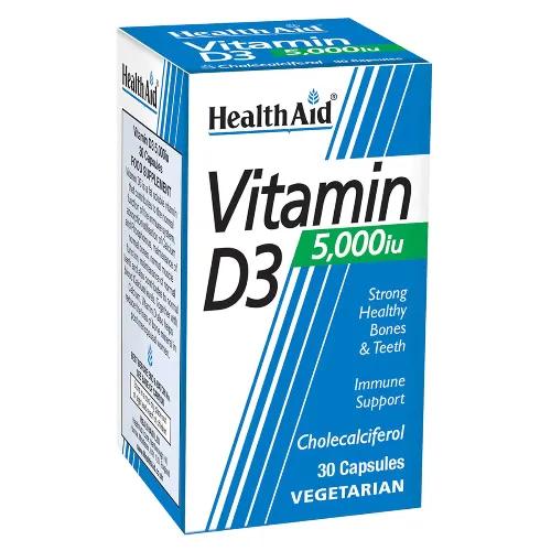 Health Aid Vitamin D3 5000 Iu Caps 30S 