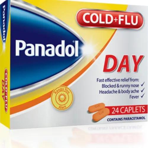 Panadol Cold+Flu Day 24 Caplets Yellow