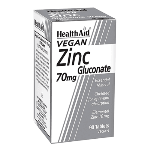 Health Aid Zinc Gluconate 70Mg Tab 90S 