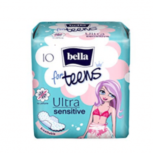 BELLA SANITARY PADS TEENS ULTRA SENSITIVE 10S