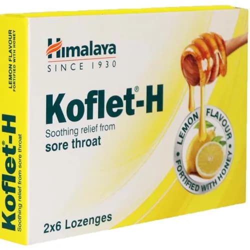 Himalaya Koflet-H Lemon Lozenges 12 Pieces