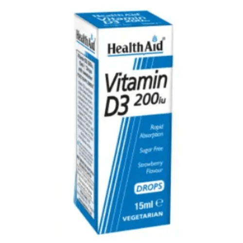 Health Aid Vitamin D3 200 Iu Drops 15Ml 