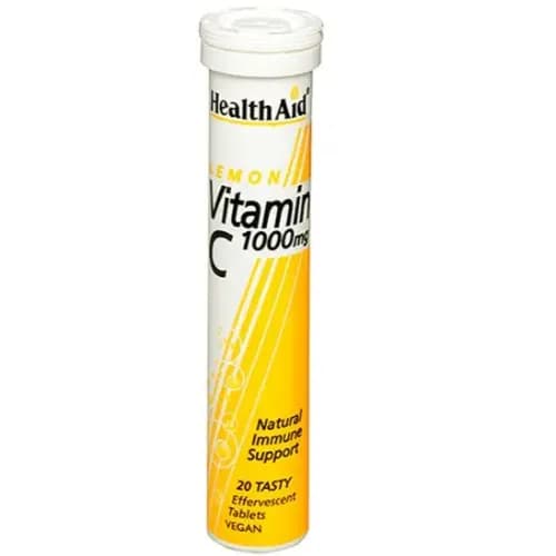 Health Aid Vitamin C Lemon Effervescent 1Gm Tabs 20S 