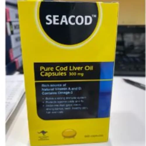 Seacod Pure Cod Liver Oil Caps 300Mg 500S