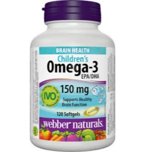 Webber Naturals Children'S Omega 3 150Mg Sgc 120 Pieces