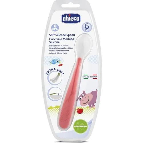 Chicco Soft Silicone Spoon 6 Months Plus Red Box