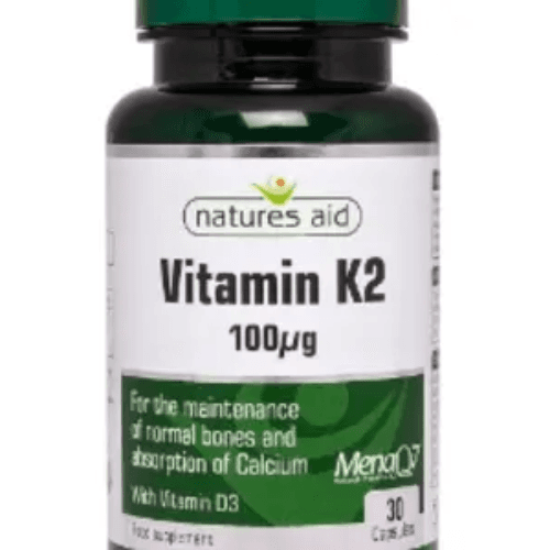 Natures Aid Vitamin K2 Menaq7 100 Mcg Cap 30S