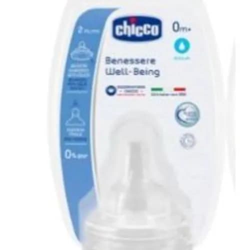 Chicco Well Being Silicone Nipple 0 Months Plus - 2 Pieces