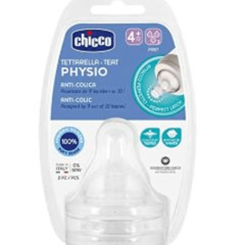 Chicco Well Being Silicone Nipple 4 Months Plus - 2 Pieces