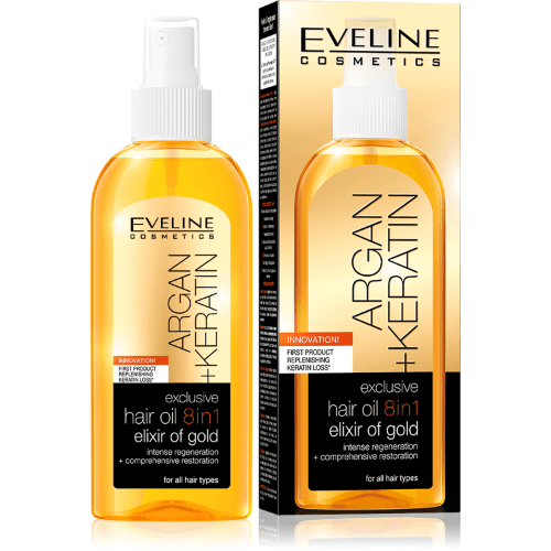 Eveline Argan+Keratin Hair Oil 8 In 1 150 Ml