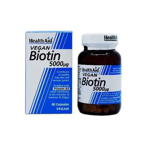 Health Aid Biotin 5000 Mcg 60 Capsules 