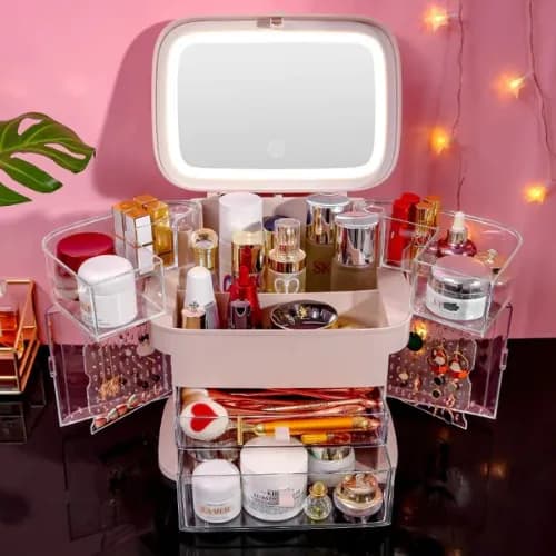 Makeup Organizer Led Mirror