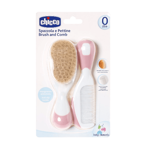 Chicco Brush And Comb Pink 0 Month Plus