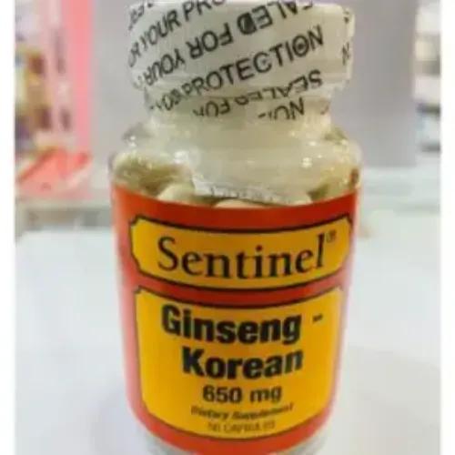 Sentinel Ginseng Korean 650 Mg Tab 50S