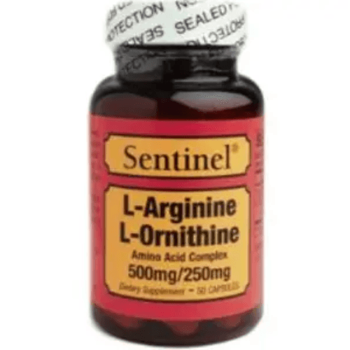 Sentinel L -arginine 500 Mg L-ornithine 250 Mg 50 Cap