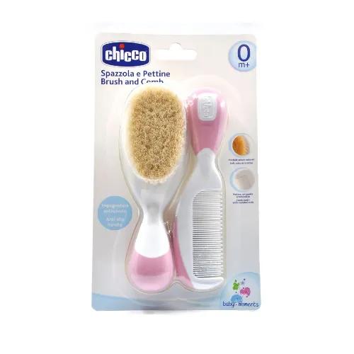 Chicco Brush And Comb Pink 0 Month Plus