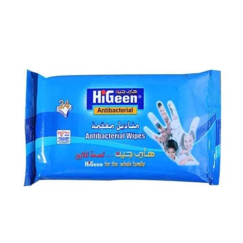 Higeen Antibacterial Wipes 24 Pieces