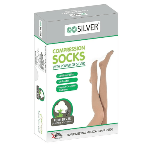 Go Silver Maternity Panty Hose Comp Socks Closed Toe Size-4 (18-21)